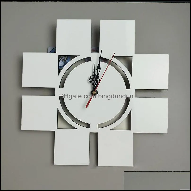 creative sublimation diy family wallclock personalized familis photo printing wall clocks pae11300