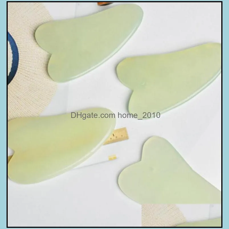 natural xiuyan stone green jade guasha gua sha board party favor massager for scrapping therapy jades roller wll901