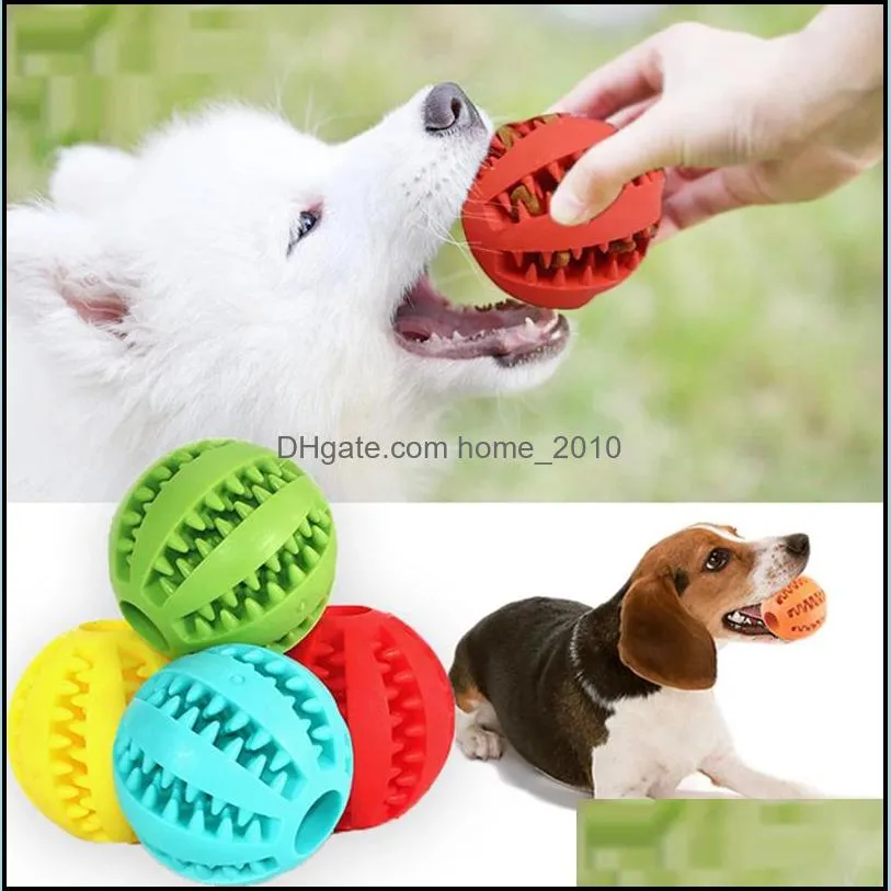 rubber chew ball dog toys training toy toothbrush chews food balls pet product drop ship wll415