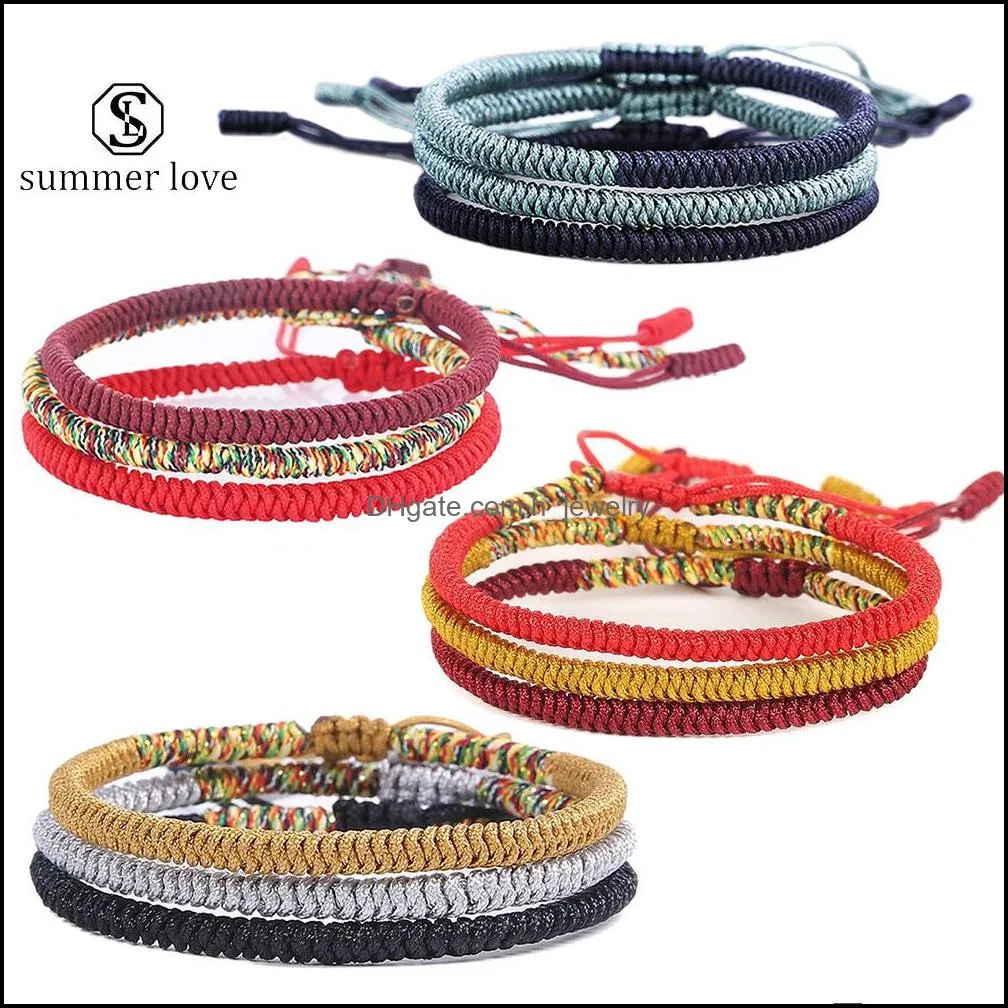  trendy ethnic string rope braidedbracelet adjustable string friendship colourful bracelet couple commemorate jewelry gift for