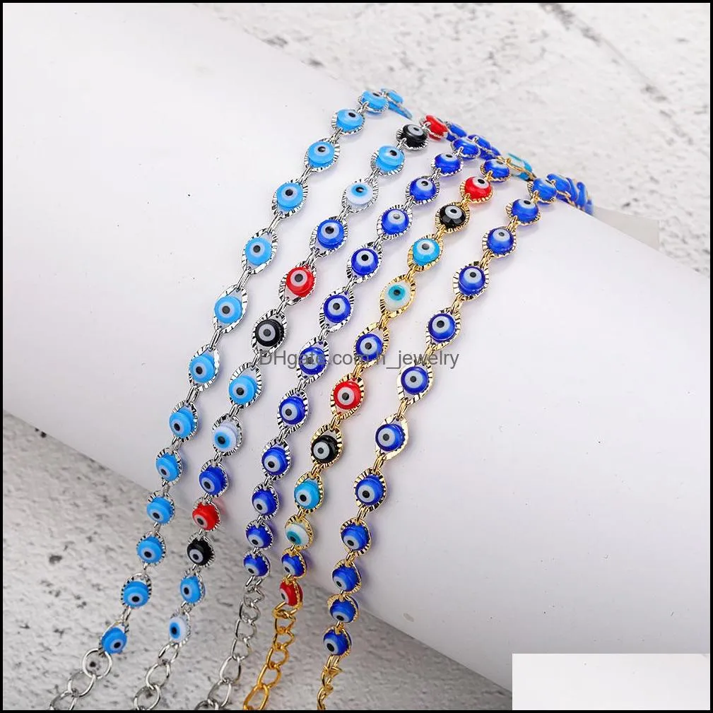 crystal bead bracelet bangles enamel gold evil blue eye bracelets for women lucky turkish eyes jewelry gifts