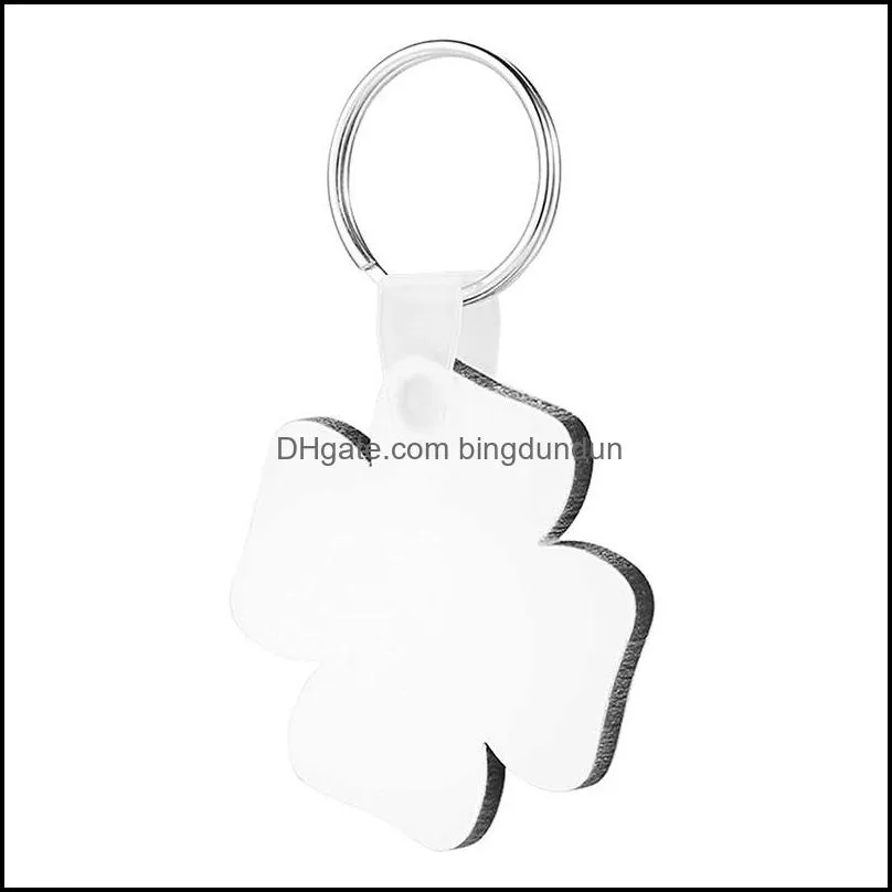 blank keychain thermal transfer sublimation personality key chain favor girls boys ornament wooden white keychains mdf pad12978