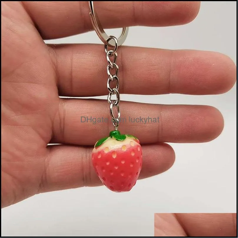 creative medium 2.5cm strawberry keychain pendant earrings earrings pendants jewelry accessories gift 1957 t2