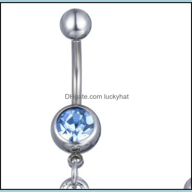 d02891 3 colors clear color nice belly ring spider style with piercing body jewlery 218/5 t2