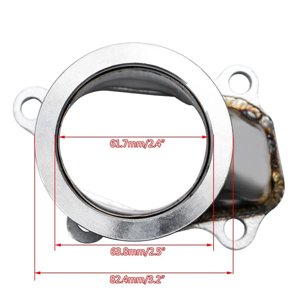  stainless steel adapter for t25 t28 gt25 gt28 2.5 63mm vband clamp flange turbo down pipe adapter 4833