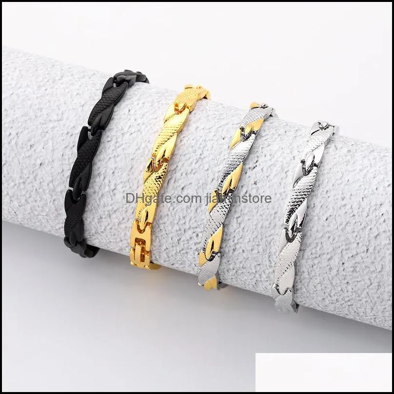 mens titanium steel gold bracelet dragon 7mm wide exquisite bracelets wholesale 3666 q2