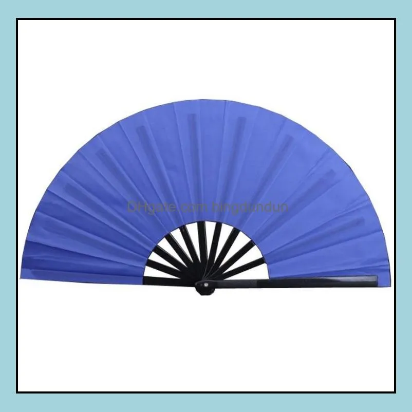 party favor martial arts chinese traditional pure color tai chi kung fu fans plastic foldingfan 33cm fan frame paf11117