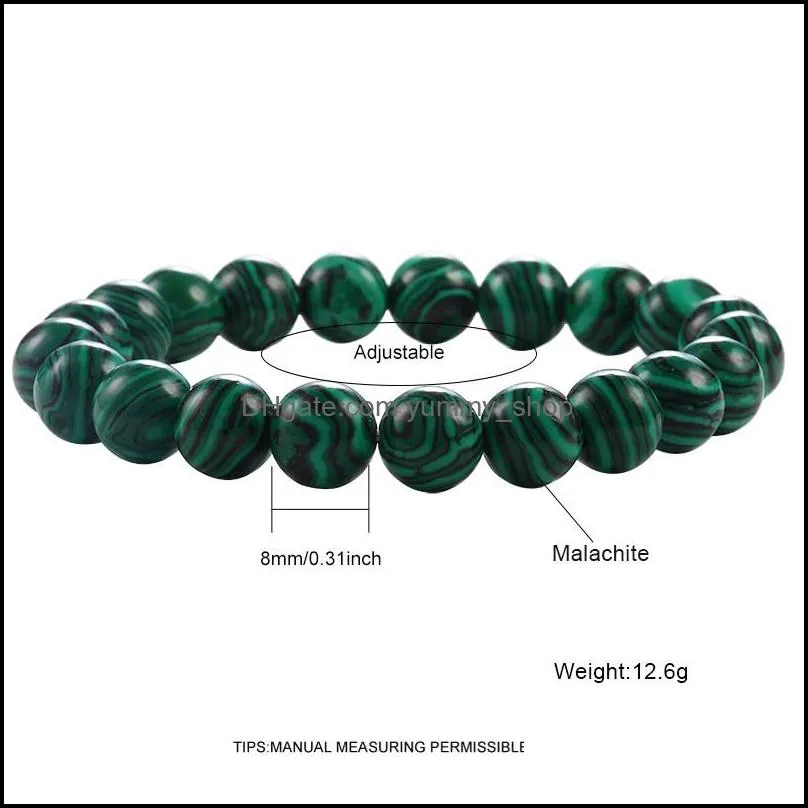 high quality black tiger eye buddha bracelets natural malachite beads pray wealth lucky classical style jewelry for men z