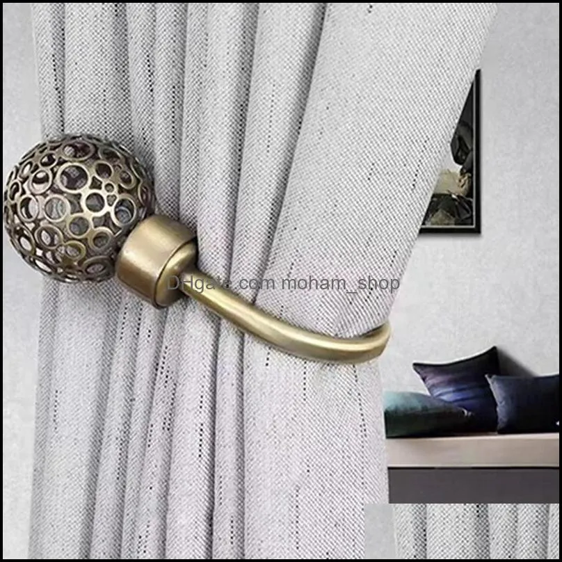 other home decor large stylish curtain hold back metal tie tassel arm hook loop holder u shaped round window wall decoration hanger