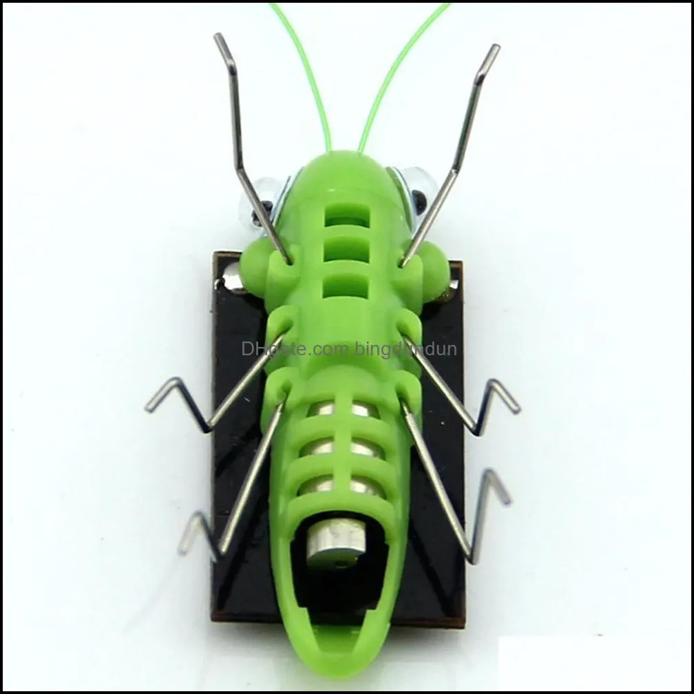 funny insect solar grasshopper cricket educational toy birthday gift pad11070