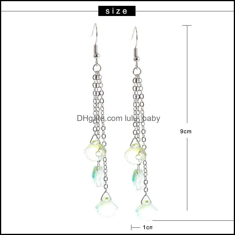  fashion crystal tassel drop earrings long silver chain dangle earring for women design jewelry gifts summer love 2019