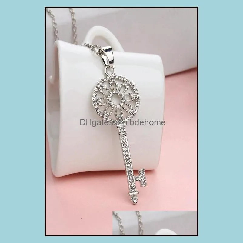 key chain necklace statement necklaces rhinestone charms pendants necklaces bdehome