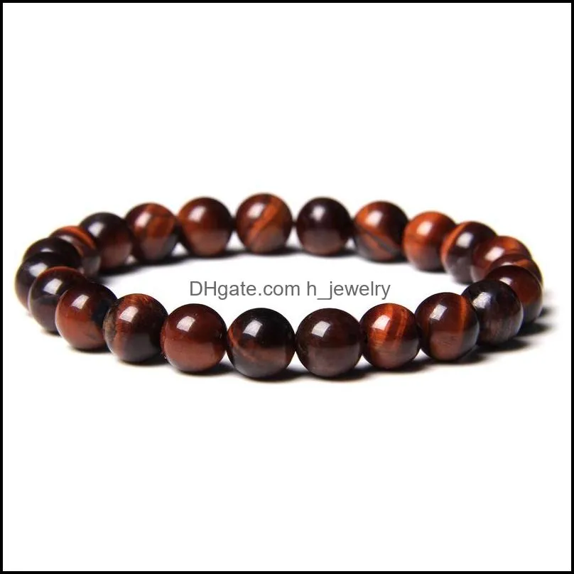 high quality natural stone lapis tiger eye beaded bracelets strands for women men fashion energy bracelet elastical jewelry gift