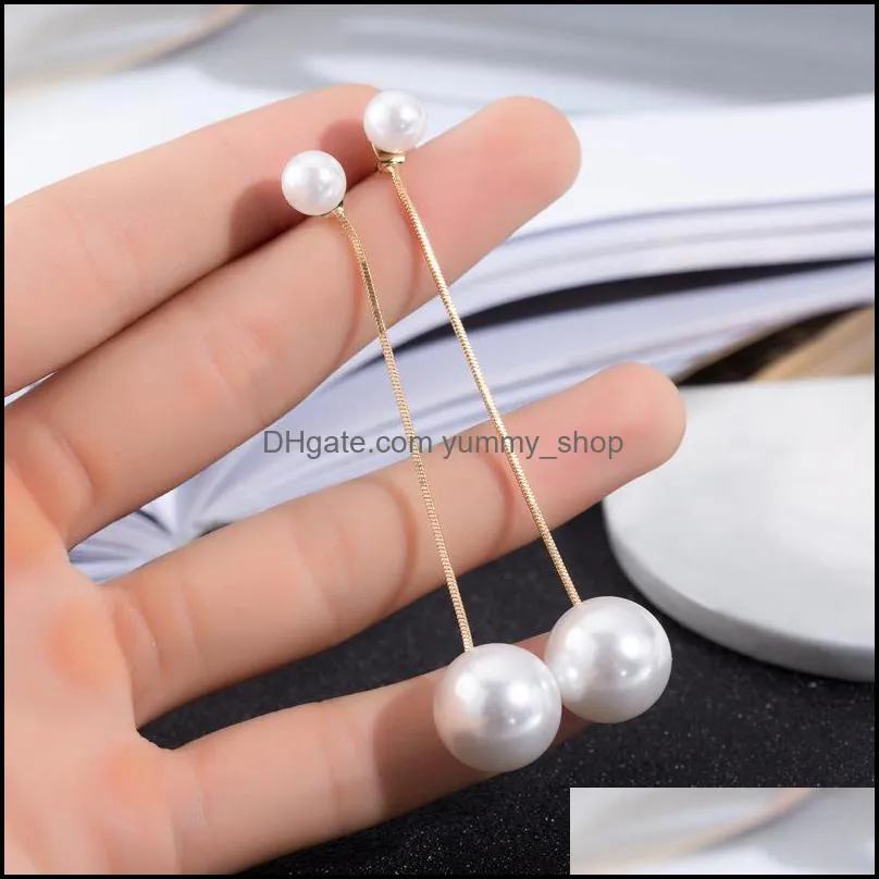 fashion have stamps white hoop pearl earrings aretes for lady women party wedding jewelry with for bride lovers gift 68 w2