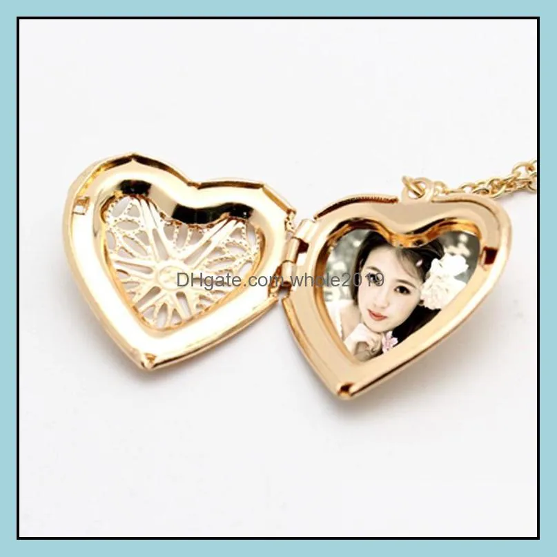 pretty open locket necklace valentine lover gift p o phase box necklaces frames jewelry for women girlfriend gift heart beautiful