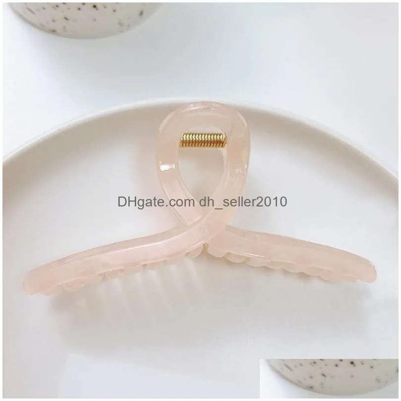 fashion jewelry plastic hairpin for women big hair clip bobby pin lady girl retro jelly color barrette back head shark clip hair