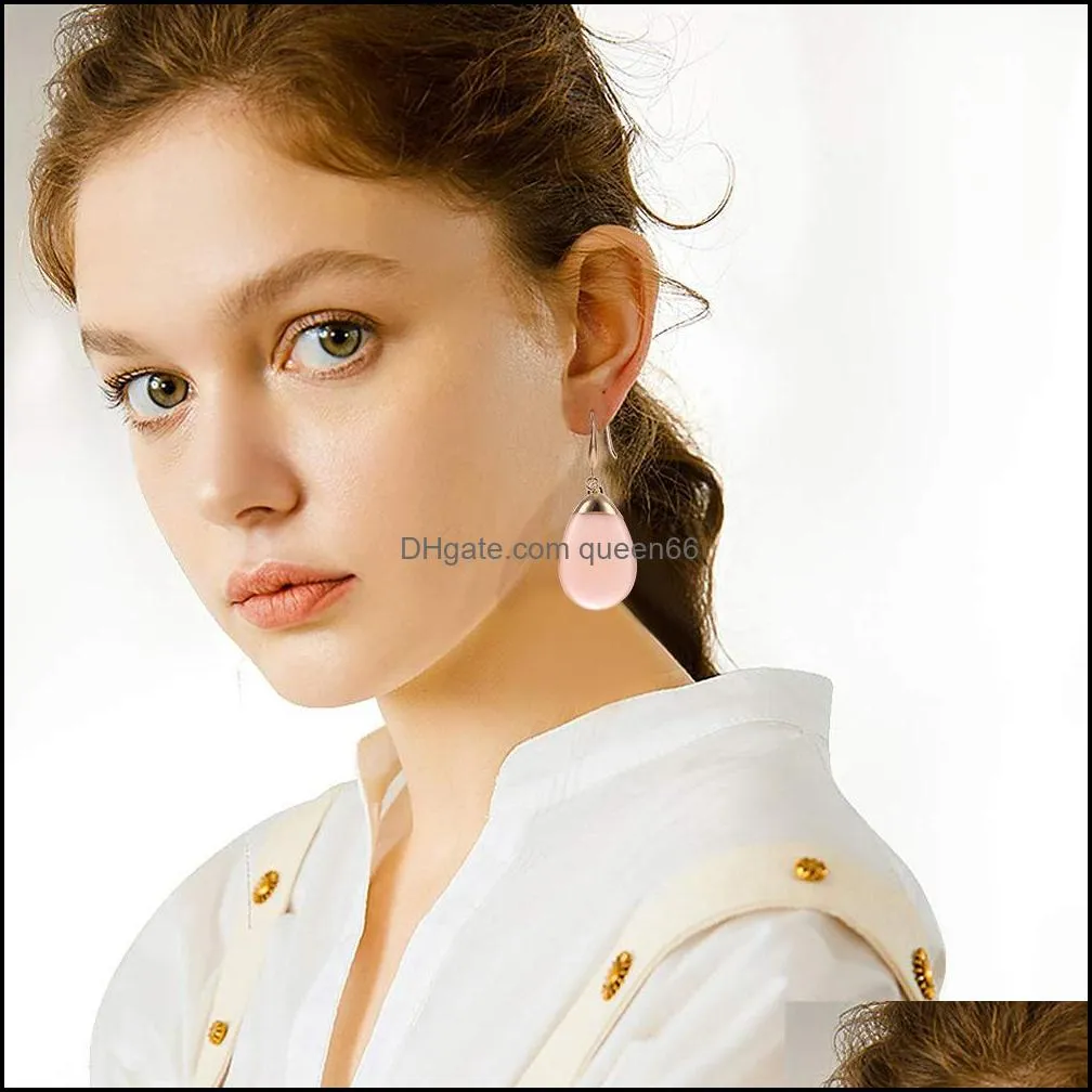 trendy cute resin earrings for women colorful high quality copper oval drop earring candy color kids gifts