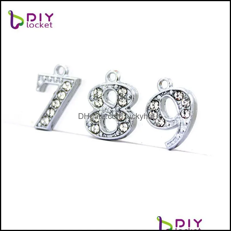 full drill 09 charm women and men bracelet necklace findings components sliver small pendants alloy 0 35ls q2