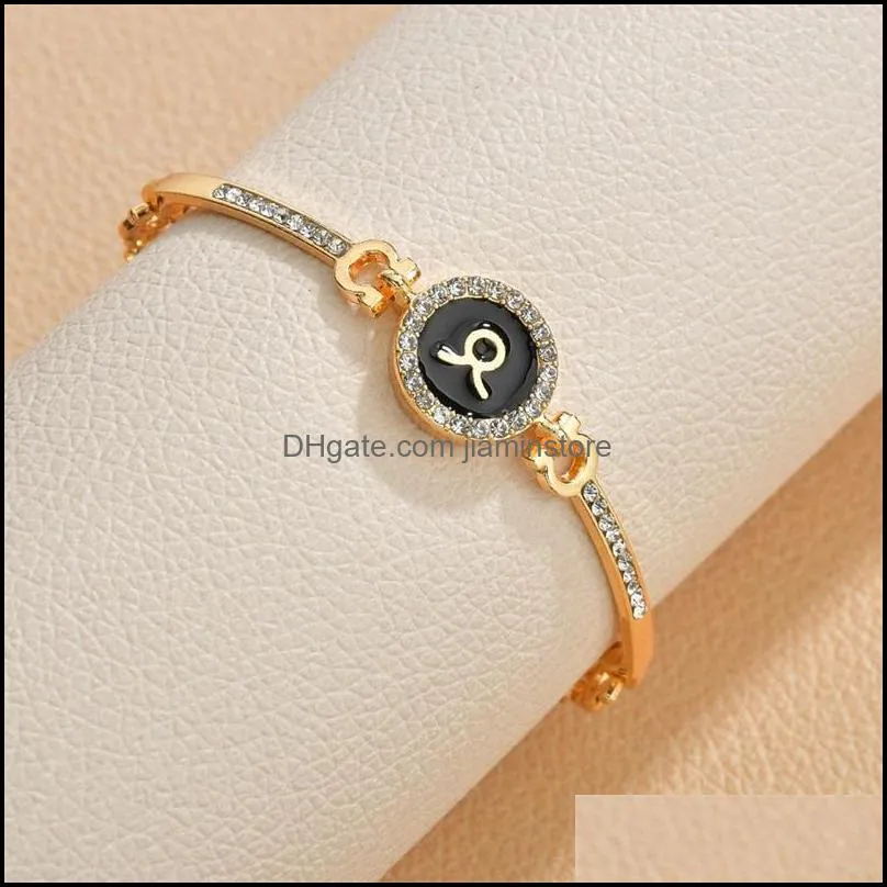 birth jewelry constellations 12 zodiac signs charm bracelets for women men birthday gift cubic zircon zodiac bracelet chain 3612 q2