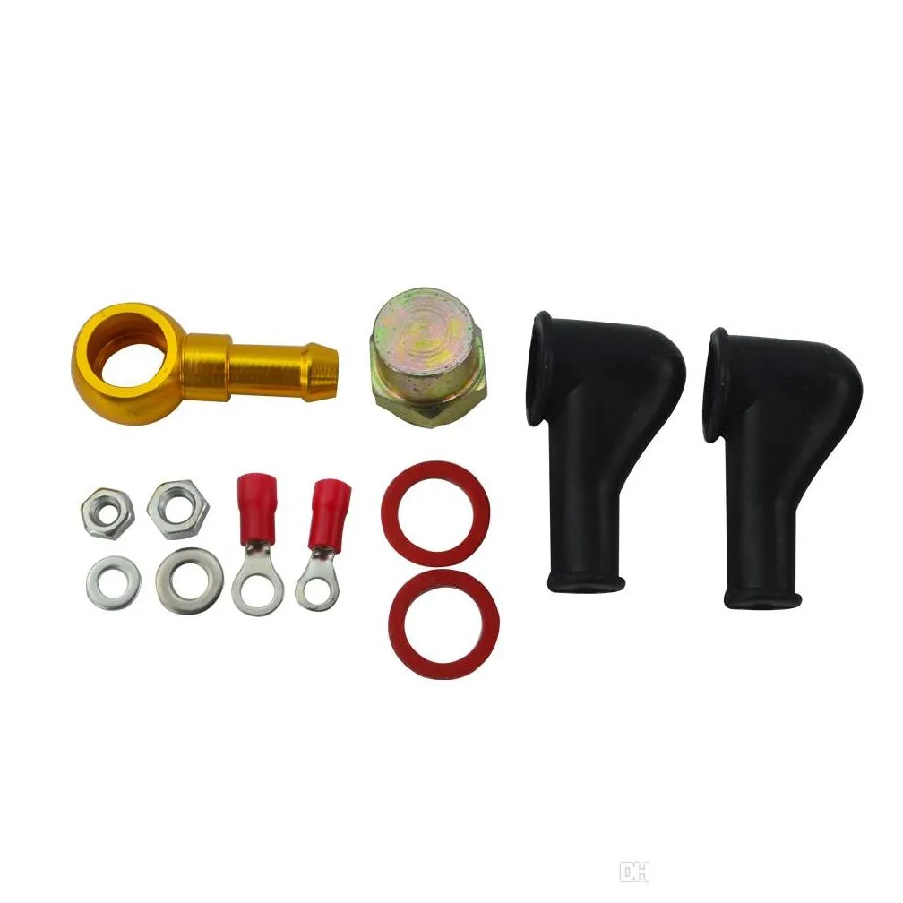  racing 044 fuel pump banjo fitting kit hose adaptor union 8mm outlet tail fk046