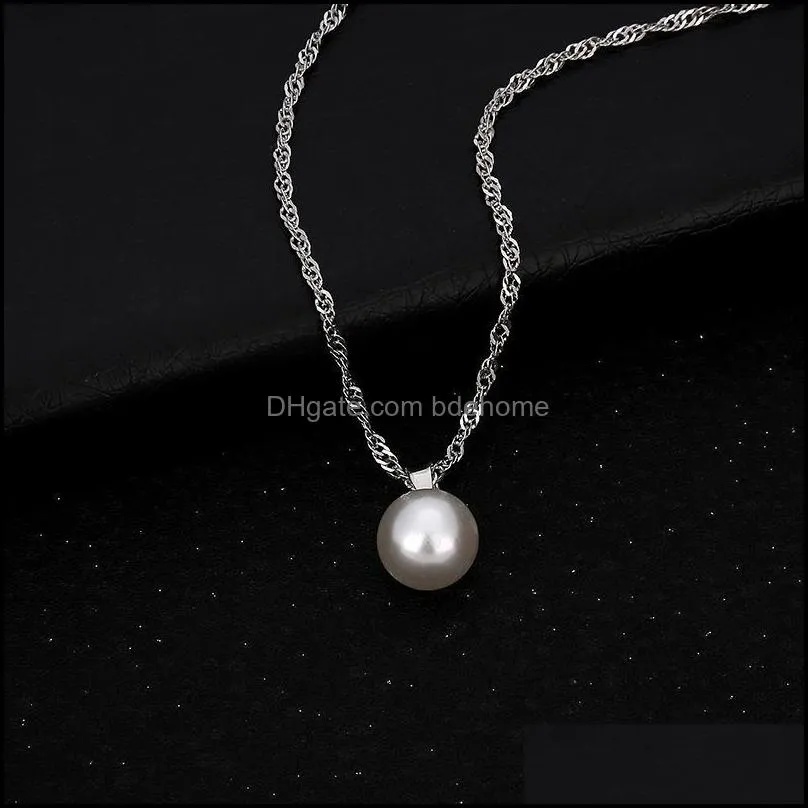 pretty pearl necklace imitation pearl of love pendant chokeres necklaces beautifully jewelry fashion gold color clavicle chains bdehome