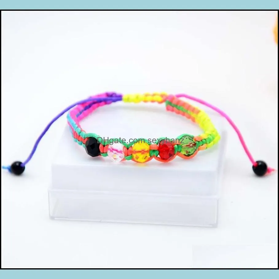 handwoven crystal colorful rope bracelet benming year red rope bracelet jewelry