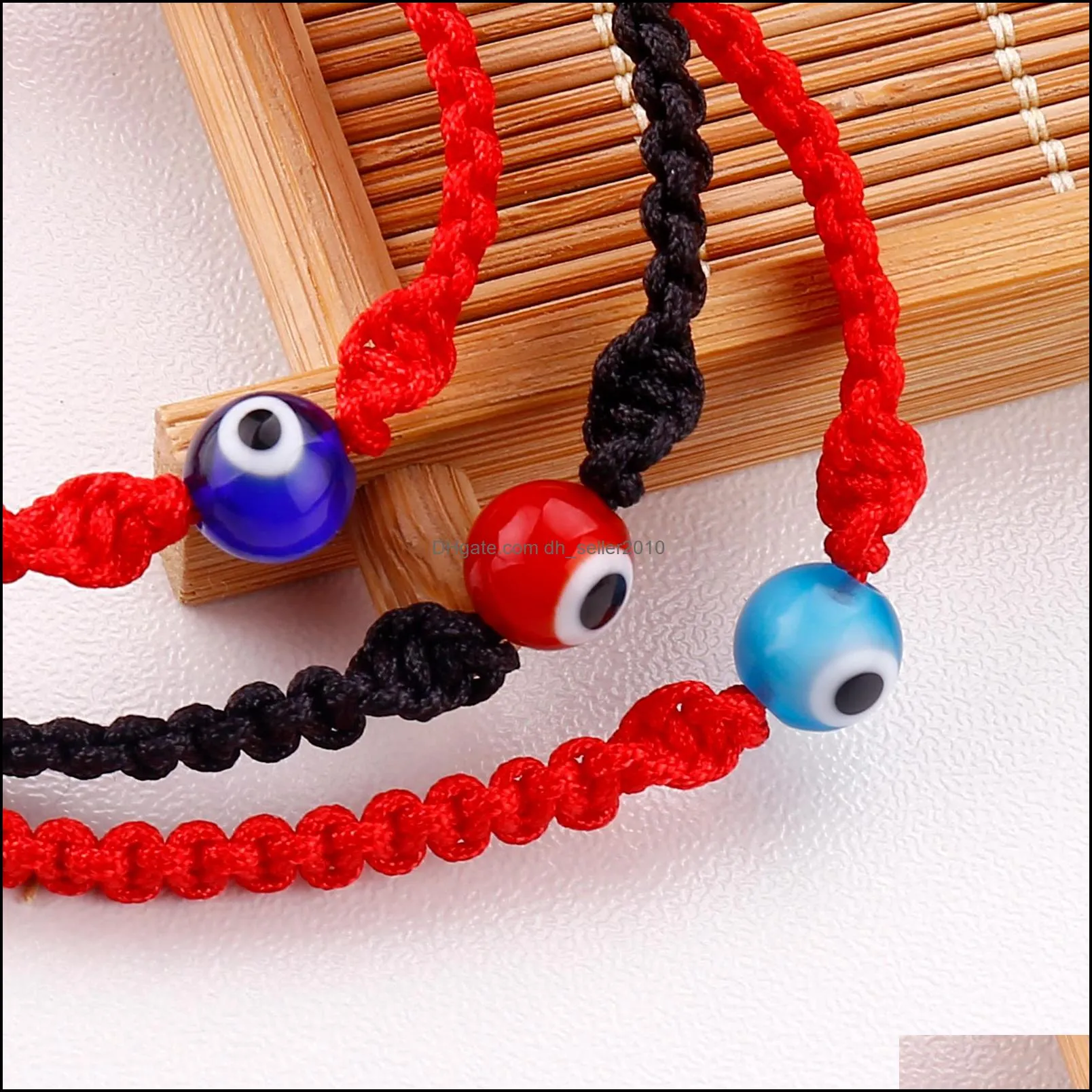 lucky eye turkish evil blue eye chain bracelets for women men handmade braided rope red bracelet female