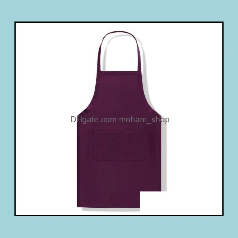 simple design apron kitchen accessories cooking baking aprons for durable high quality printable advertisement polyester fiber sn1585
