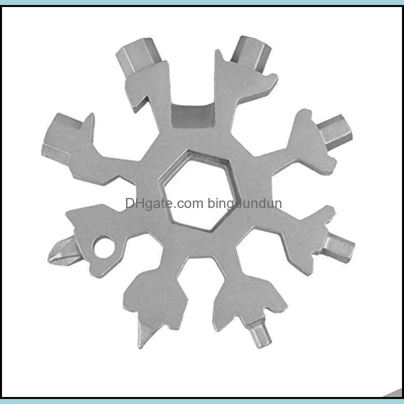 snowflake multi tool 18 in 1 snowflake wrench multitool bottle openers multi key ring bike fix tool christmas snowflake gift paf11264