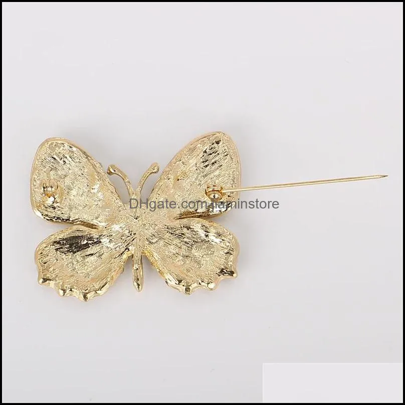 cute butterfly brooches for women rhinestone crystal dress accessories gift brooches 32 d3