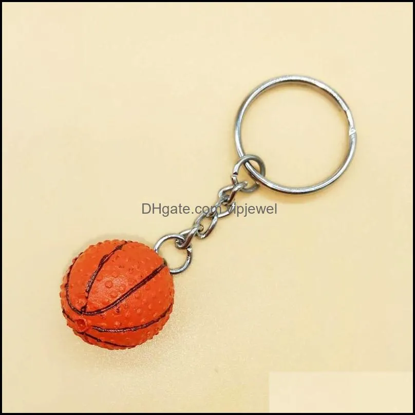 football rugby basketball key rings fashion sporting goods keychains for women men car bag pendant keyfob holder dhs g631q