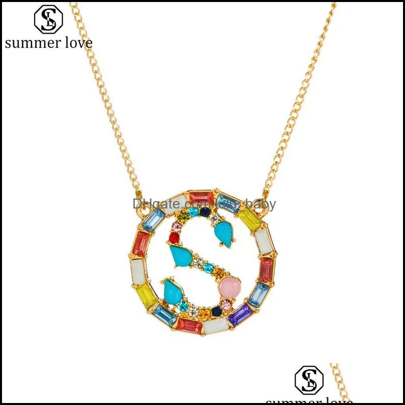 women personalize az 26 alphabet letter necklace gold chain initial name pendant necklace customized jewelry giftz