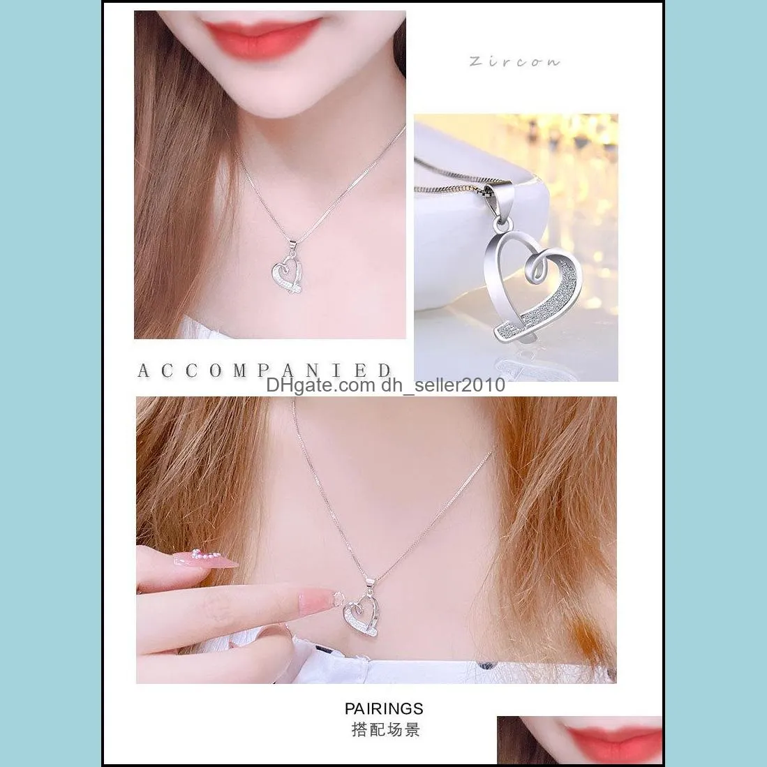 fashion hollow dainty love heart necklaces gold silver color clavicle choker necklace for women pendant jewelry gift