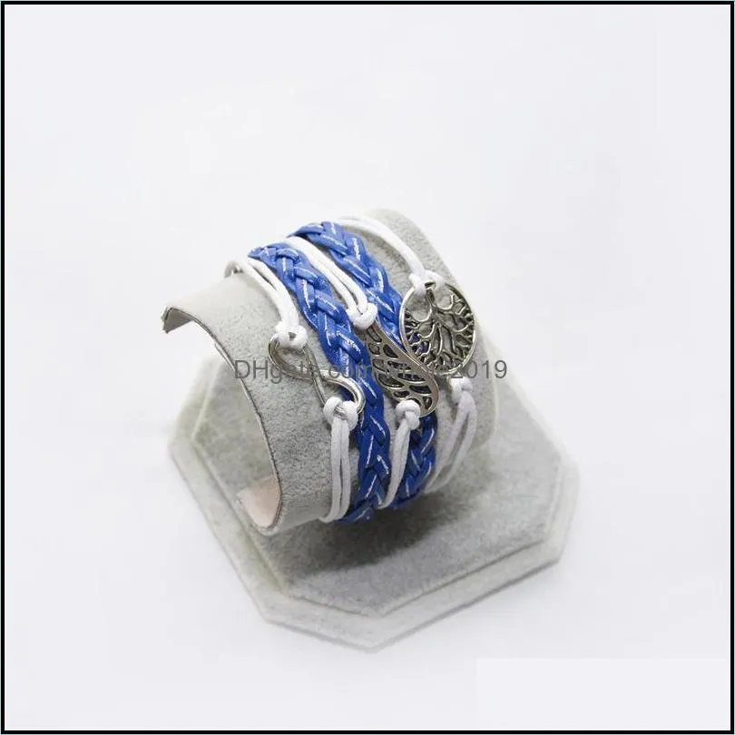 infinity jewelry bracelet luxury love braided women mens brand leather bracelet