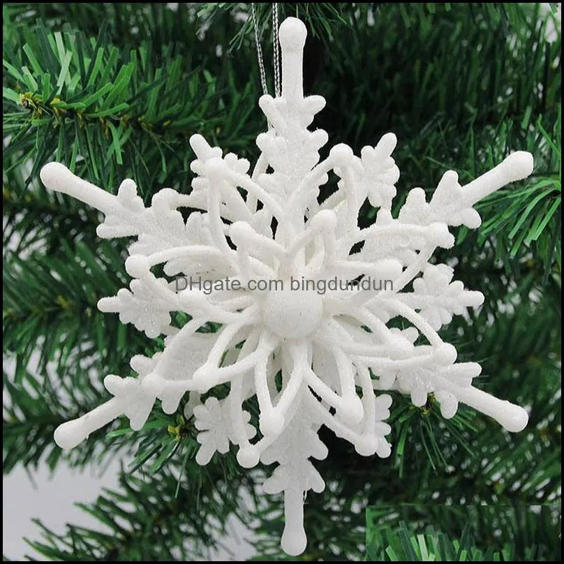 12cm threedimensional snowflake pendant christmas tree ornaments xmas home party decoration snowflakes pendants rrf11874