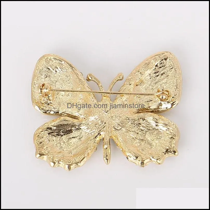 cute butterfly brooches for women rhinestone crystal dress accessories gift brooches 32 d3