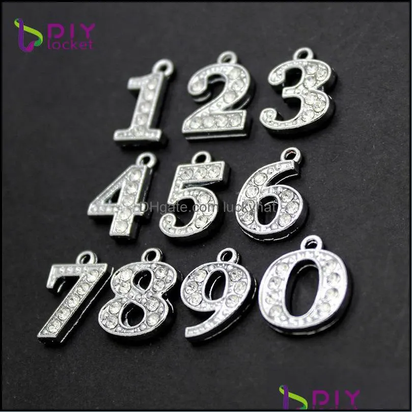 full drill 09 charm women and men bracelet necklace findings components sliver small pendants alloy 0 35ls q2