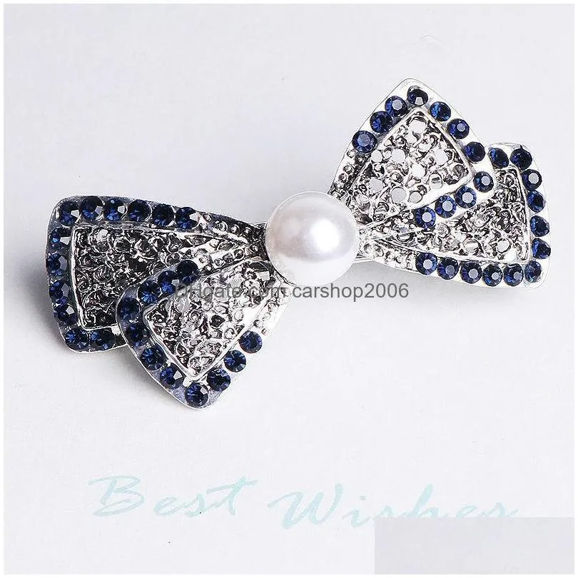 fashion jewelry butterfly flower ponytail hairpin spring hair clip for women girls bobby pin crystal barrette metal hair grab barrettes headdress