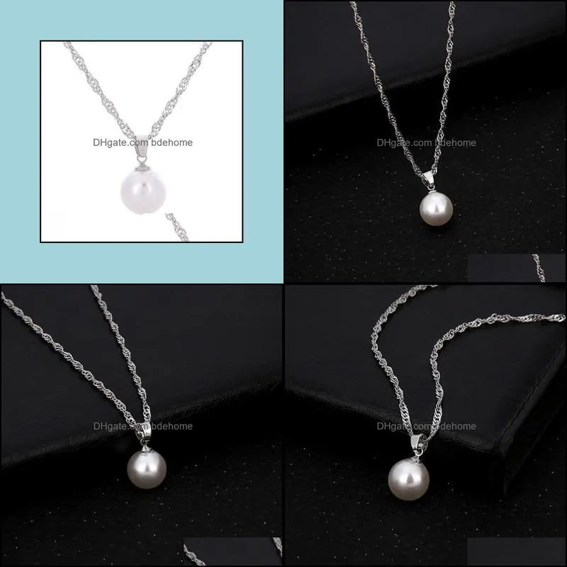 pretty pearl necklace imitation pearl of love pendant chokeres necklaces beautifully jewelry fashion gold color clavicle chains bdehome