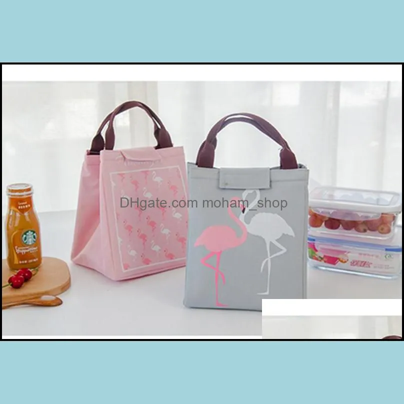 portable bird lunch bag printed handbag travel school lunch bag insulated cooler bags lunch tote boxes