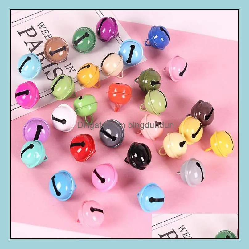 22mm candycolored paint small bells party pet decorate keychain accessories christmas decoration color boll pad11073