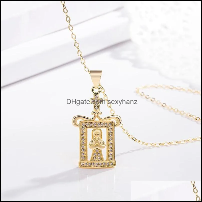 cross necklace wholesale fashion religion church pendant necklace gold silver necklaces