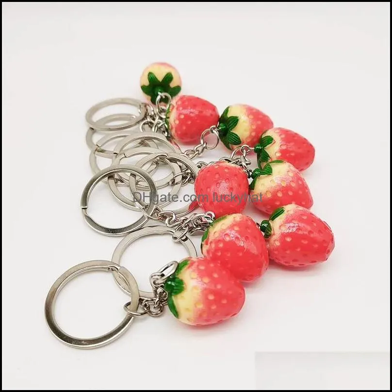 creative medium 2.5cm strawberry keychain pendant earrings earrings pendants jewelry accessories gift 1957 t2