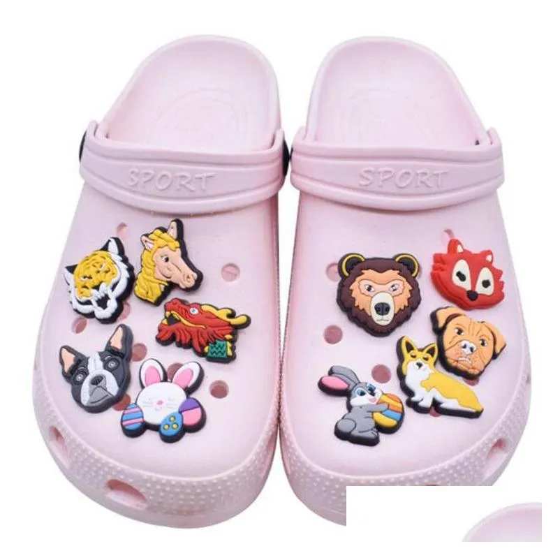 100pcs custom mix cartoon shoecharms buckle for clog bracelet wristband decoration accessories kids gift