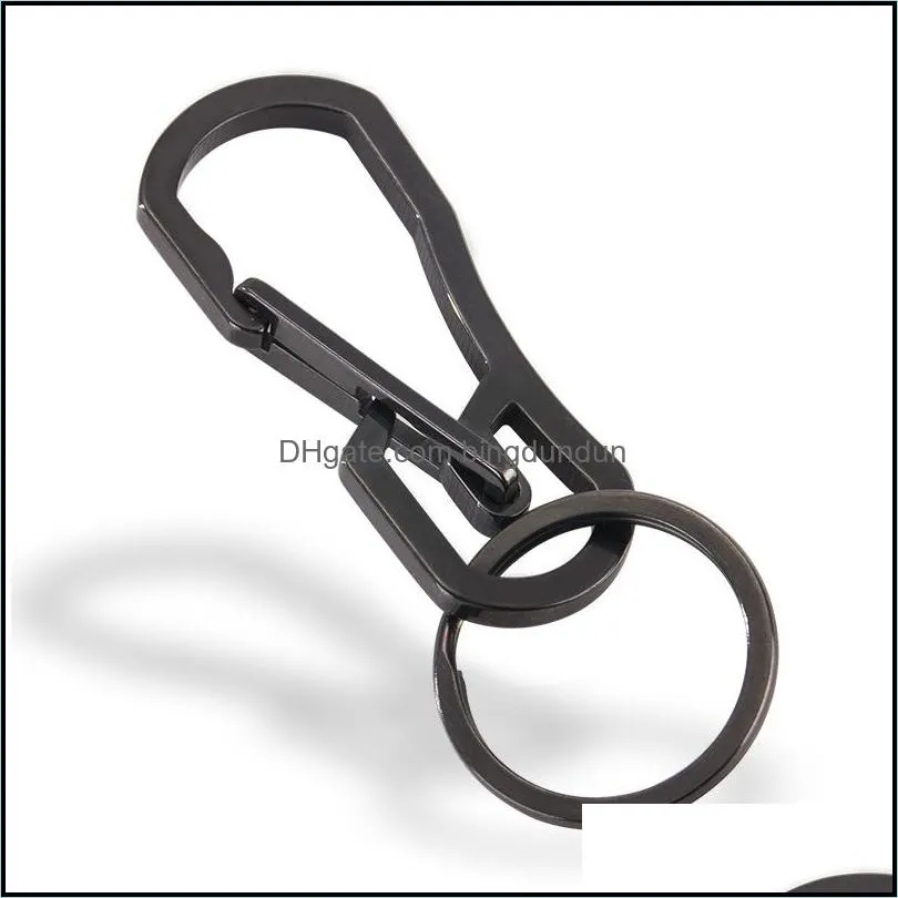 heavy duty keychain stainless steel black gold carabiner car for men women fashion jewelry will and sandy paf12267