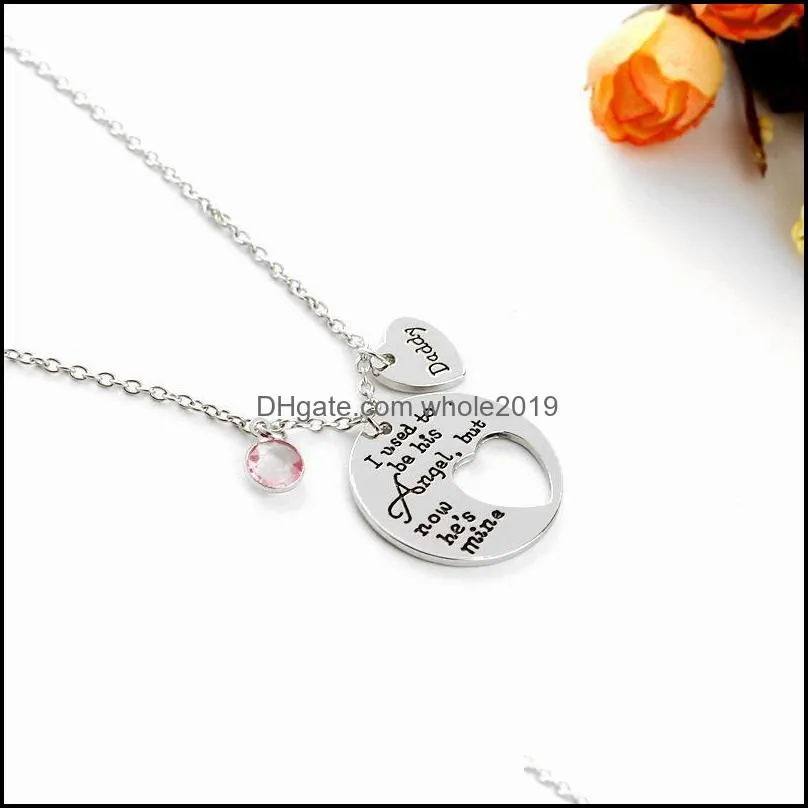 daddy dad necklaces loss memory now hes mine love pendant necklace gifts for dad or daughter family exquisitenecklace