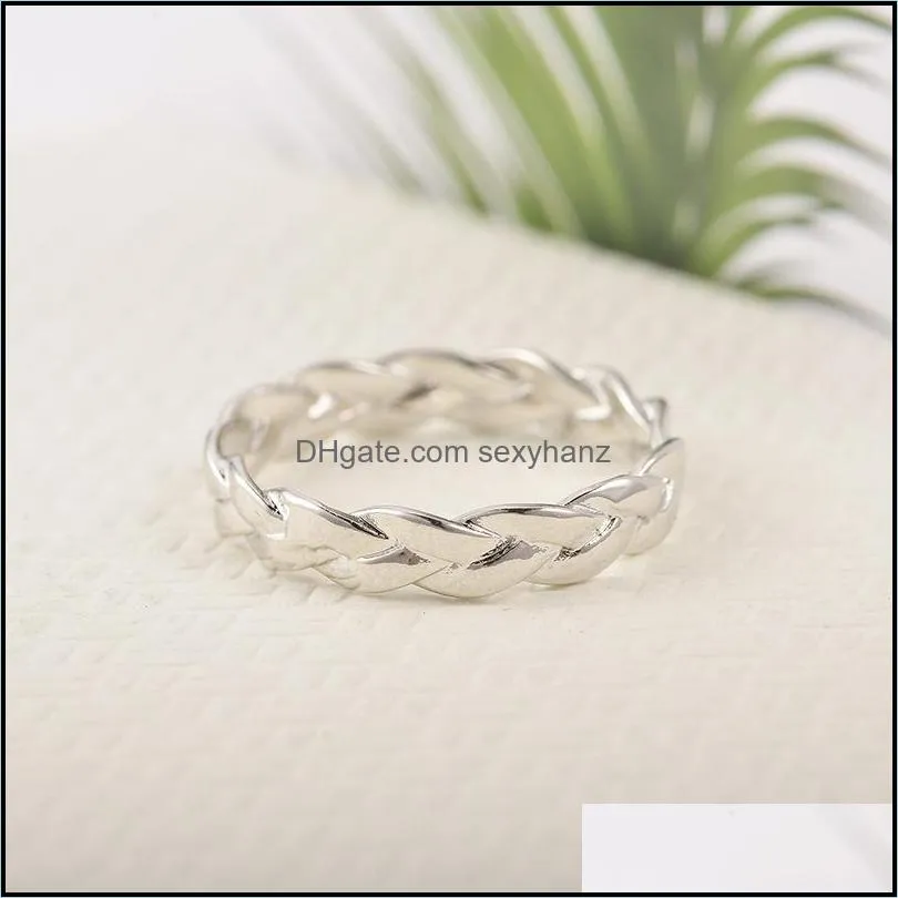 twist ring creative closed chain simple rings