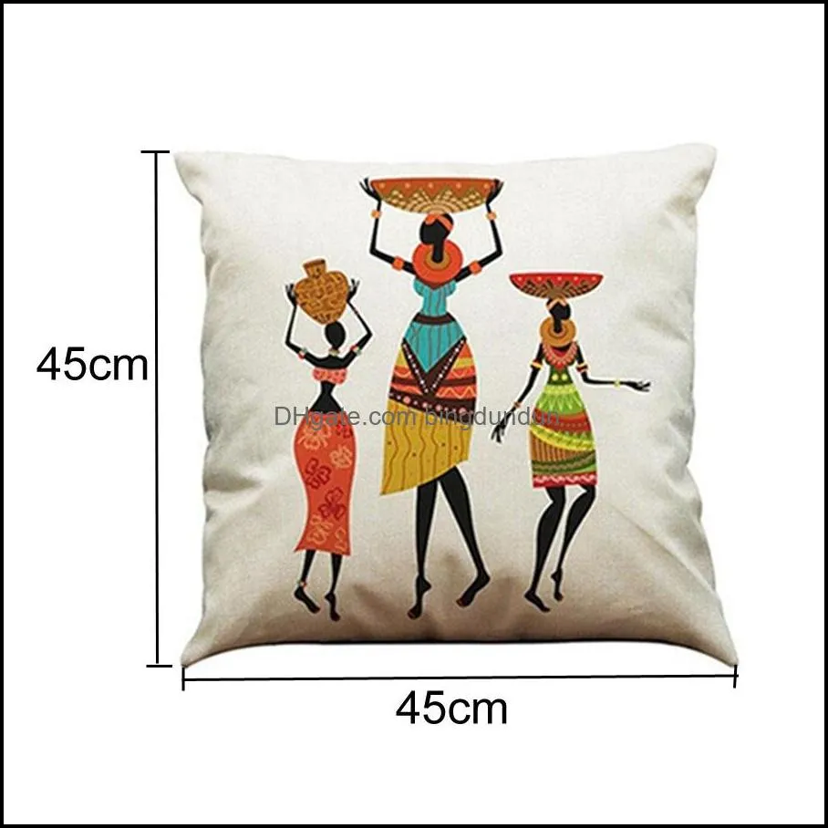 cotton linen 45x45cm singleside printing car pillowcase office home sofa pillowcase chinese nationality styles pillow covers