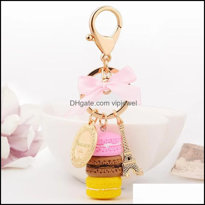 eiffel tower alloy cute pendant bag charm purse keychain keyring for women fashion ornament gift b784q z