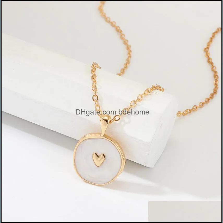 simple star moon heart necklace womens fashion long chain round love lightning pendant necklace girl lover creative jewelry bdehome